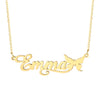 Classic Custom Nameplate Necklace w/butterfly