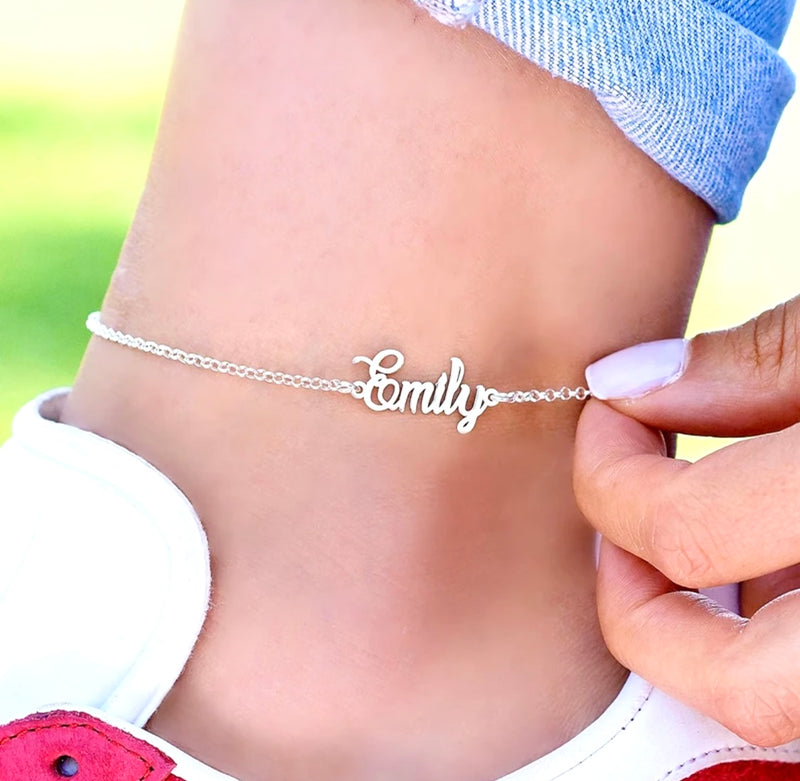 Classic Custom Name Anklet