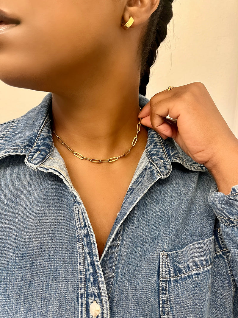 Paperclip Link Chain Necklace